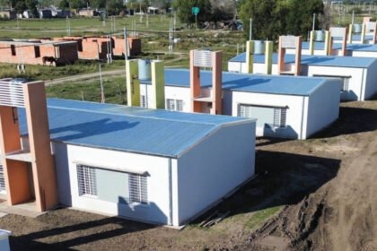 Viviendas del loteo Belén de Reconquista, donde la Provincia avanza con un plan habitacional de 212 unidades. Foto: archivo.