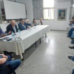 Autoridades provinciales, municipales y educativas durante una actividad institucional en San Justo.