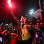 Brasileños celebran en las calles la victoria de Luiz Inácio Lula da Silva en el balotaje presidencial. Foto de archivo.