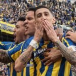 El festejo de Ángel Di María, figura indiscutida de Rosario Central en la goleada