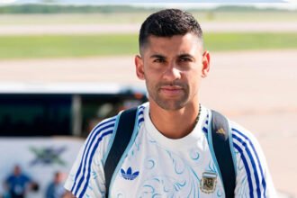 Cuti Romero durante su etapa con la Selección Argentina. Foto de archivo.