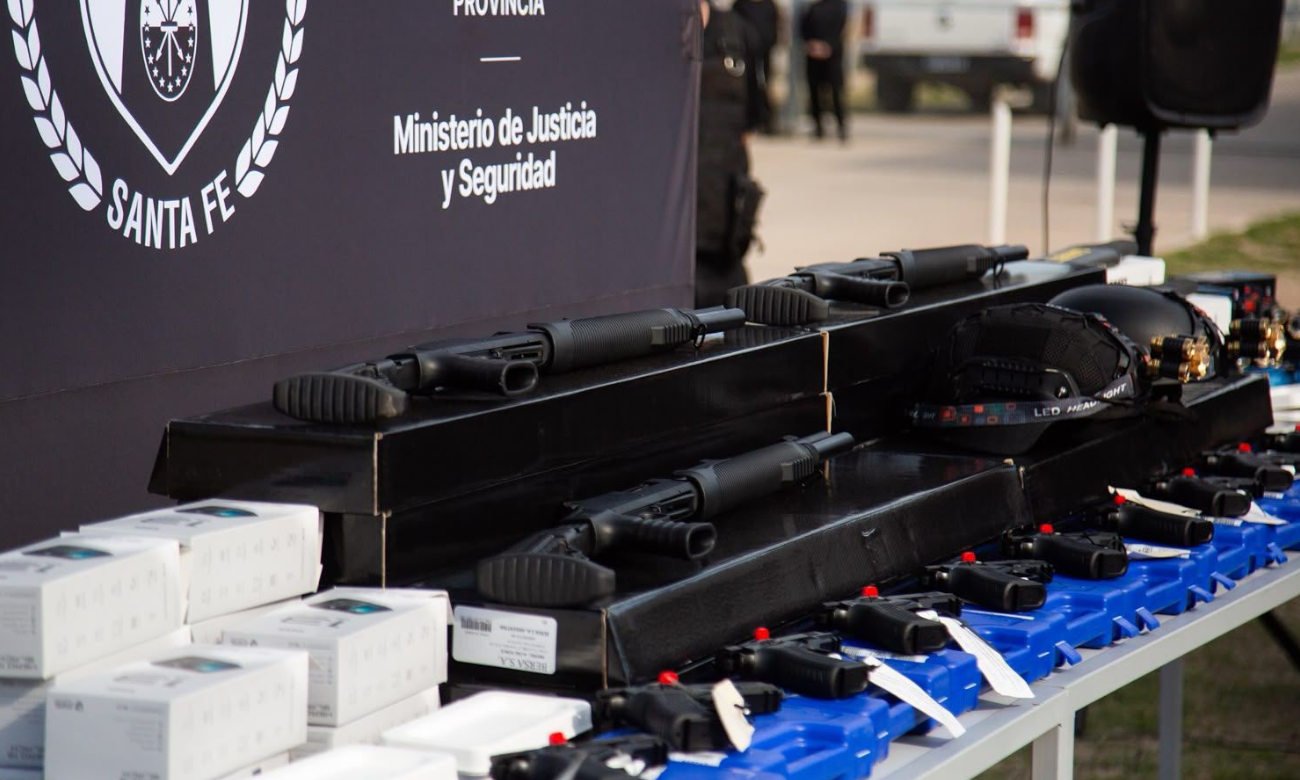 Parte del equipamiento entregado por la Provincia al Servicio Penitenciario de Santa Fe.