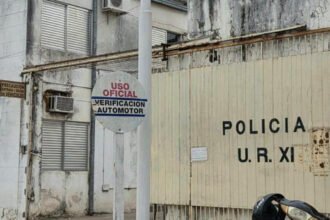 La dependencia de la Sección Automotores de la Unidad Regional XI, en Esperanza. Foto: gentileza.
