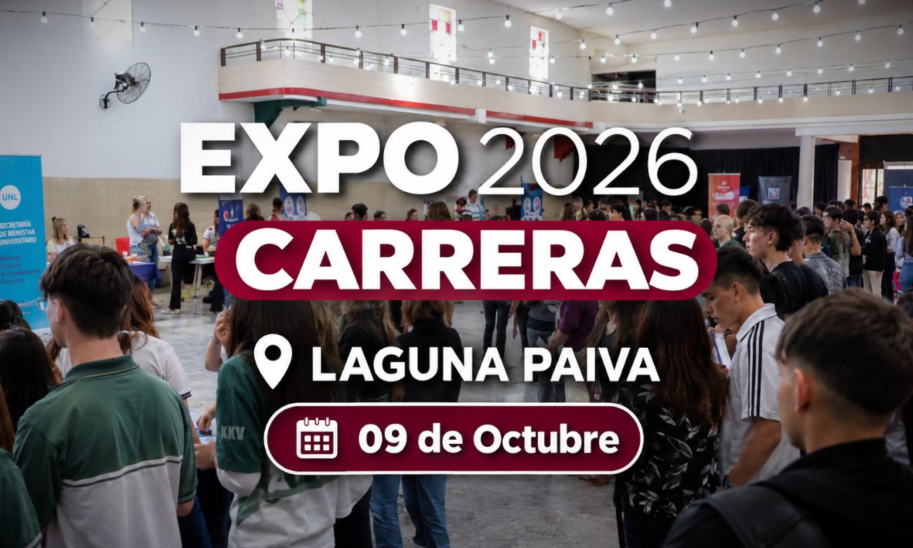 Expo Carreras 2026 se realizará este 9 de octubre en la Sociedad Italiana de Laguna Paiva, con universidades e institutos que presentarán sus propuestas de formación.