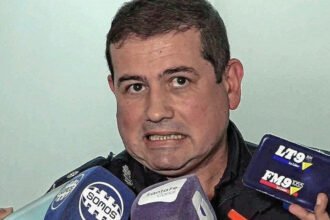 Rodolfo Grimalt, durante una actividad institucional de la Policía de Santa Fe. Foto de archivo.