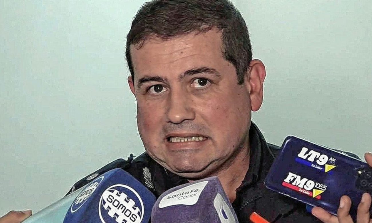 Rodolfo Grimalt, durante una actividad institucional de la Policía de Santa Fe. Foto de archivo.