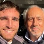 Valentín Yankelevich junto a su abuelo materno, Gustavo Yankelevich, a quien destacó por su apoyo durante una etapa difícil de su infancia. Foto de archivo.