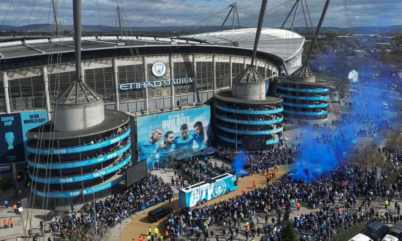El Manchester City, protagonista de una etapa de gran crecimiento y éxitos deportivos en el fútbol inglés. Foto de archivo.