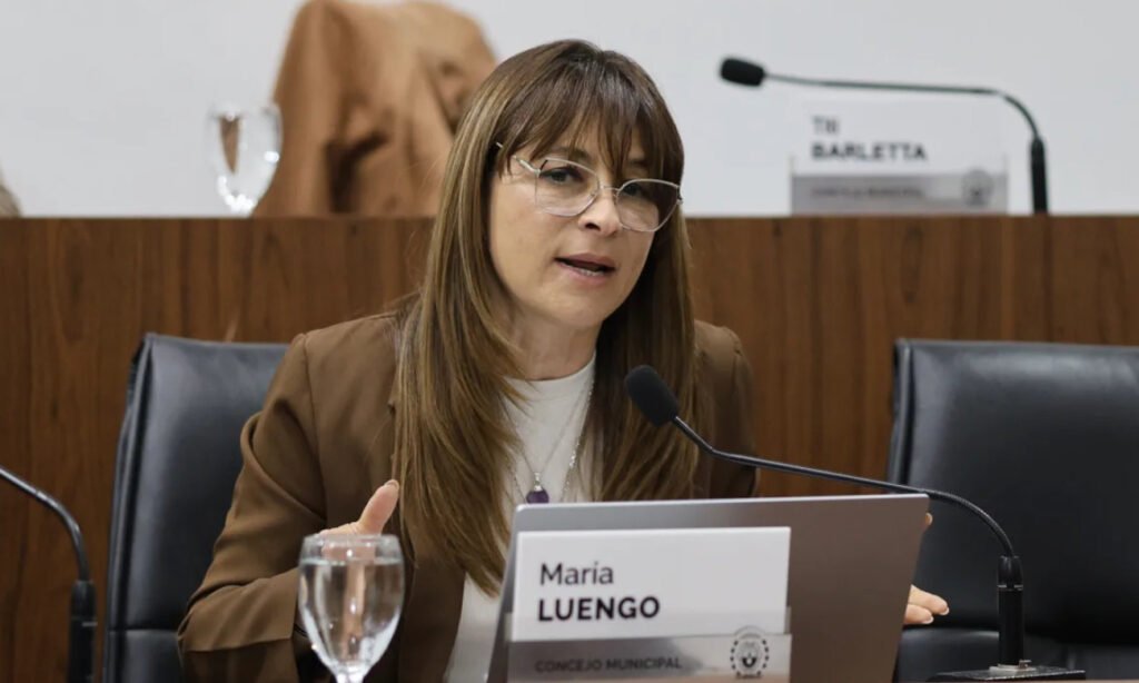 María Luengo durante una sesión del Concejo Municipal de Santa Fe. Foto de archivo.