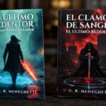 Los dos volúmenes de la trilogía El Último Redentor, del escritor santafesino Gerardo R. Meneghetti, oriundo de Laguna Paiva: El camino del cazador y El clamor de sangre.