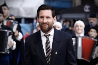 Lionel Messi durante una ceremonia de gala. Foto de archivo.