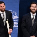 Lionel Messi posa con el Premio Princesa de Asturias de los Deportes 2026, que recibió en una ceremonia celebrada en Oviedo, España.