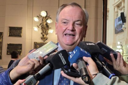 Felipe Michlig durante una rueda de prensa. Foto de archivo.