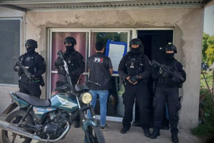 Vivienda del barrio Cáritas de Villa Ocampo donde la PDI realizó un allanamiento en el marco de una investigación por microtráfico.