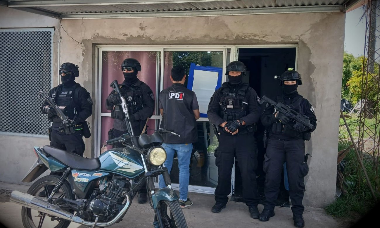 Vivienda del barrio Cáritas de Villa Ocampo donde la PDI realizó un allanamiento en el marco de una investigación por microtráfico.