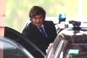 El presidente Javier Milei durante una actividad oficial.