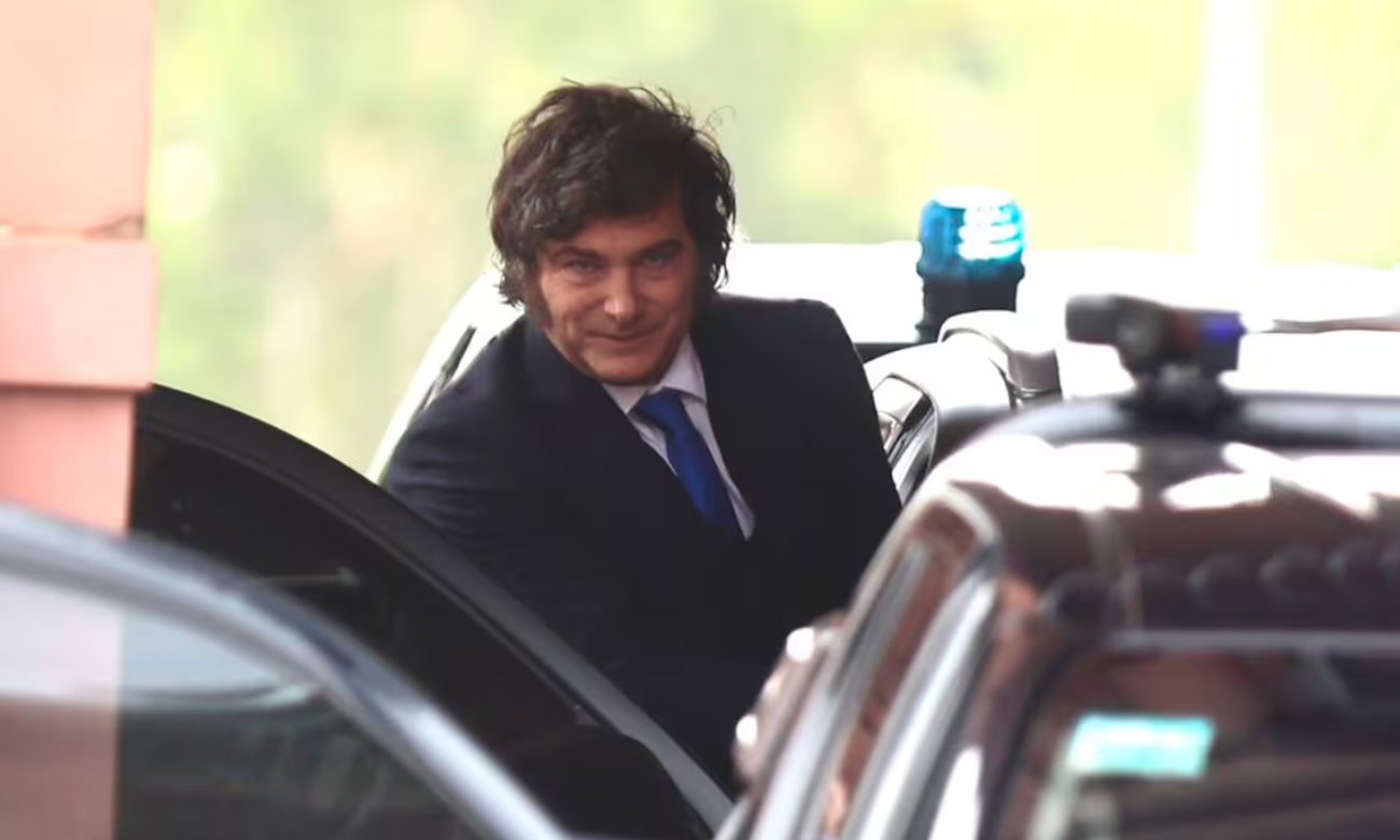 El presidente Javier Milei durante una actividad oficial.