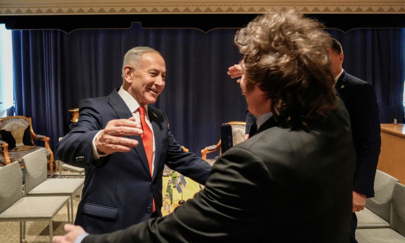 Javier Milei, presidente de la Argentina, y Benjamin Netanyahu, primer ministro de Israel, en una imagen de archivo.