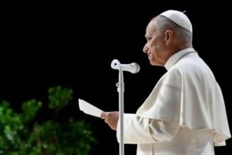 El papa León XIV durante una actividad oficial del Vaticano