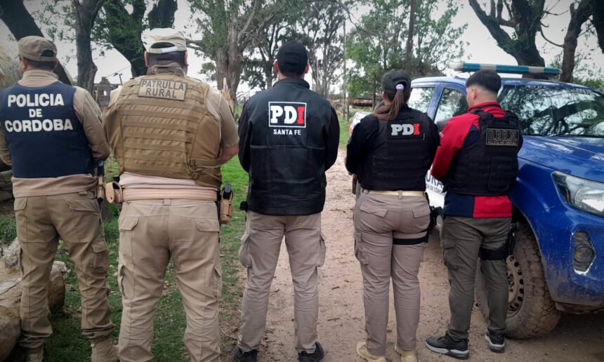 Efectivos de la Policía de Investigaciones (PDI) de Santa Fe y de la Policía de Córdoba participaron de los procedimientos realizados en el marco de la investigación. Foto: fuentes policiales.