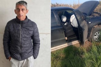 Imágenes difundidas por la Policía tras la fuga del detenido y el hallazgo del vehículo involucrado en el escape.
