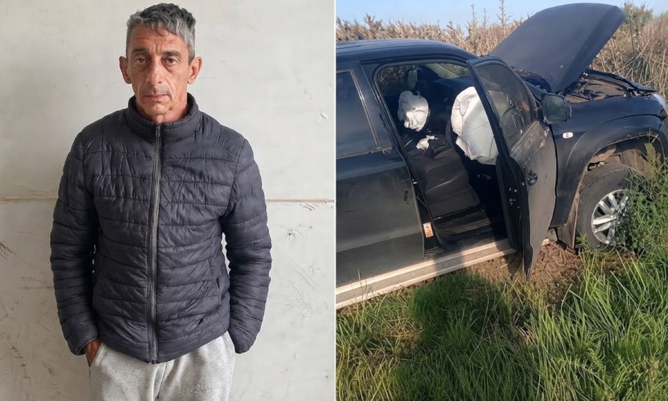 Imágenes difundidas por la Policía tras la fuga del detenido y el hallazgo del vehículo involucrado en el escape.