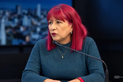 Violeta Quiroz durante la entrevista en el programa ATP Santa Fe, transmitido por CyD Litoral.