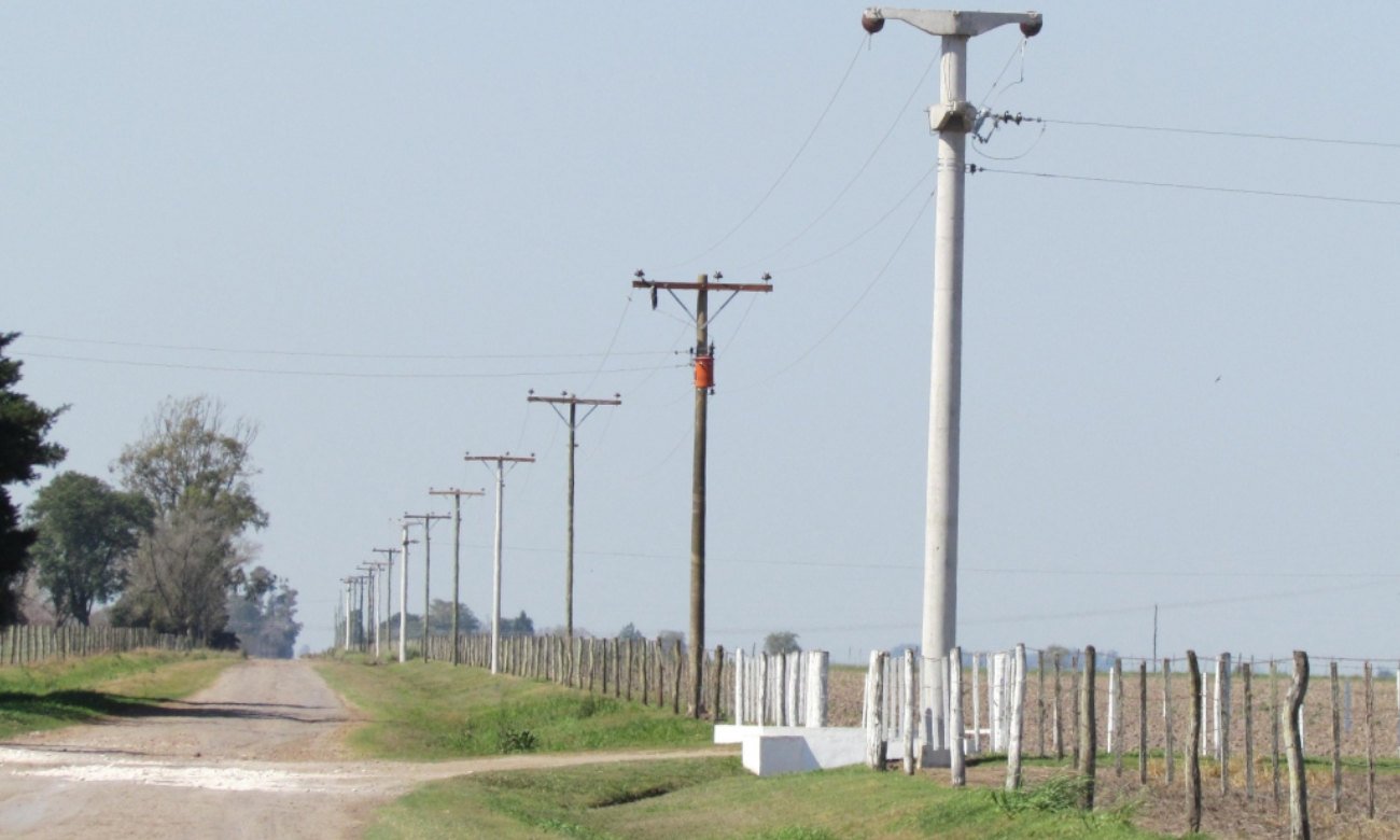 Zona rural del distrito San Justo, donde se realizarán obras para mejorar la infraestructura eléctrica. Foto de archivo.
