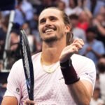 Alexander Zverev durante una competencia del circuito profesional de tenis. Foto de archivo.